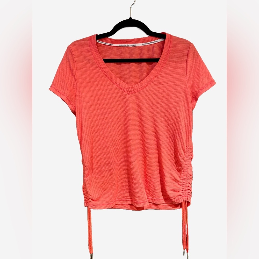 2/$20 - Calvin Klein Performance Pink V-Neck Active Top - Size Small